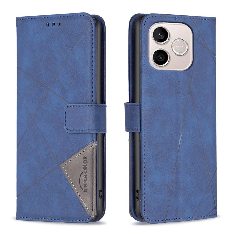 Knížkové pouzdro Rhombus modré – Honor 600 Lite | Levné Kryty | Levné Kryty | Levné Kryty