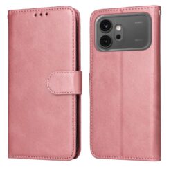 Peněženkové pouzdro Classic Leather case růžové – Honor 600 / Honor 600 Pro