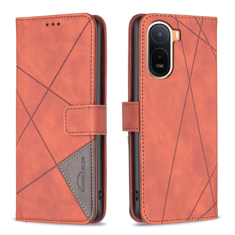 Knížkové pouzdro Rhombus hnědé – Xiaomi Redmi A7 Pro | Levné Kryty | Levné Kryty | Levné Kryty