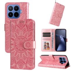 Alternative view of Peněženkové pouzdro Embossing Pattern Slunečnice růžové – Xiaomi 17T Pro