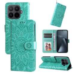 Alternative view of Peněženkové pouzdro Embossing Pattern Slunečnice zelené – Xiaomi 17T