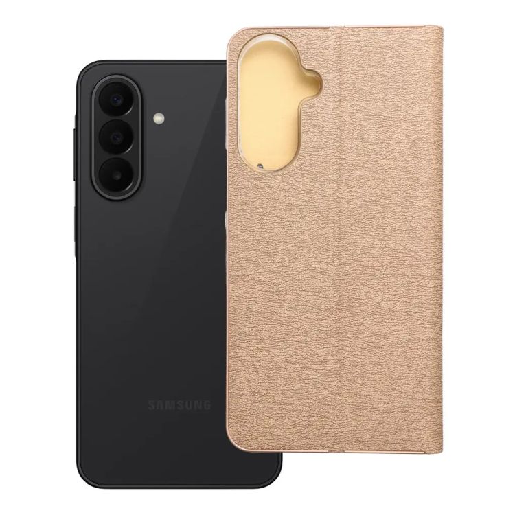 Knížkové pouzdro Luna Book zlaté – Samsung Galaxy A27 5G | Levné Kryty | Levné Kryty | Levné Kryty