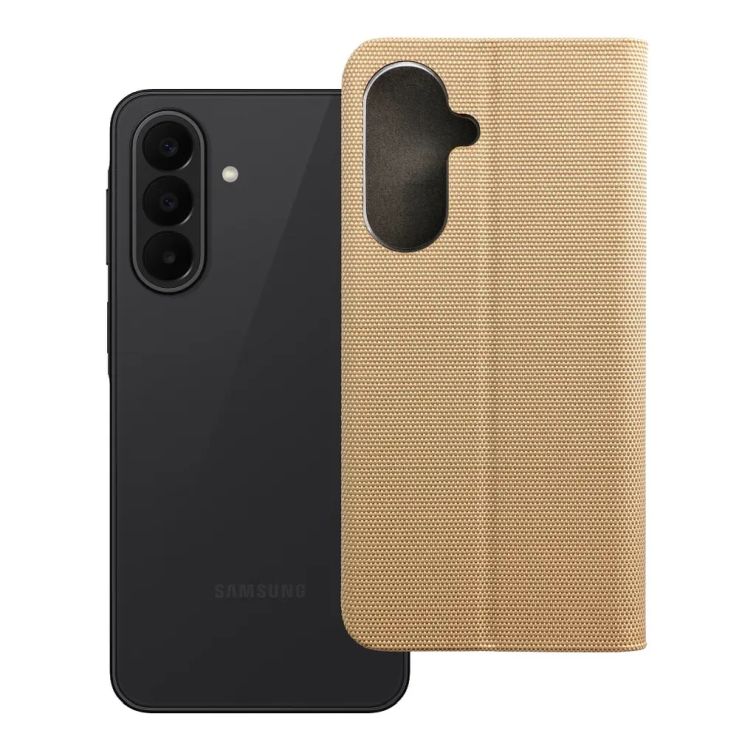 Peněženkové pouzdro Smart Senso zlaté – Samsung Galaxy A27 5G | Levné Kryty | Levné Kryty | Levné Kryty