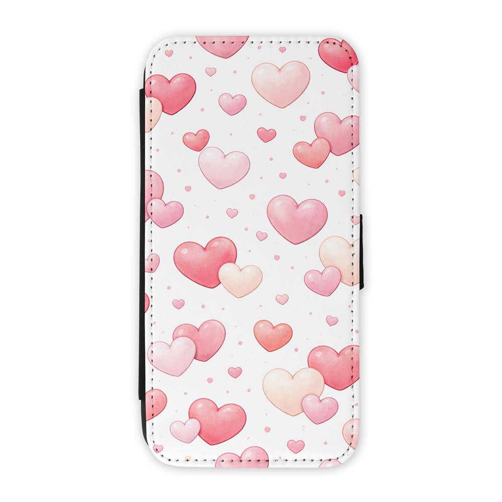 Knížkové pouzdro Creative Case 19 Srdíčka – Samsung Galaxy A12 | Levné Kryty | Levné Kryty | Levné Kryty