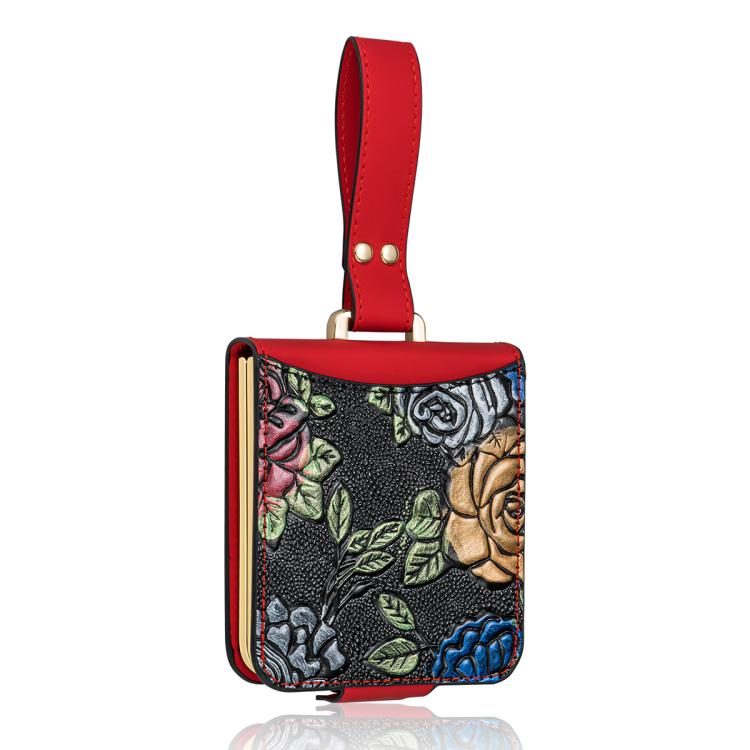 Kryt Flower Case červený – Samsung Galaxy Z Flip 8 | Levné Kryty | Levné Kryty | Levné Kryty