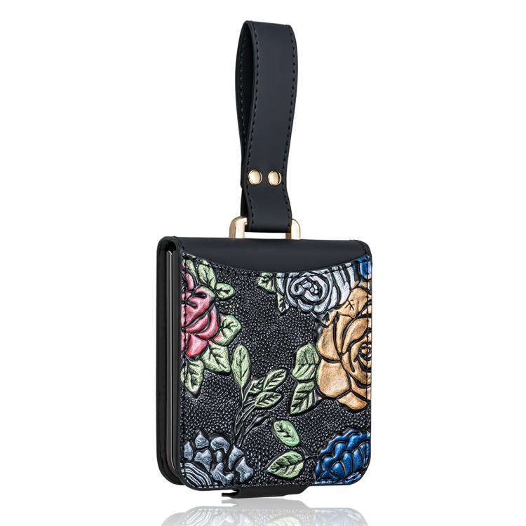 Kryt Flower Case černý – Samsung Galaxy Z Flip 8 | Levné Kryty | Levné Kryty | Levné Kryty