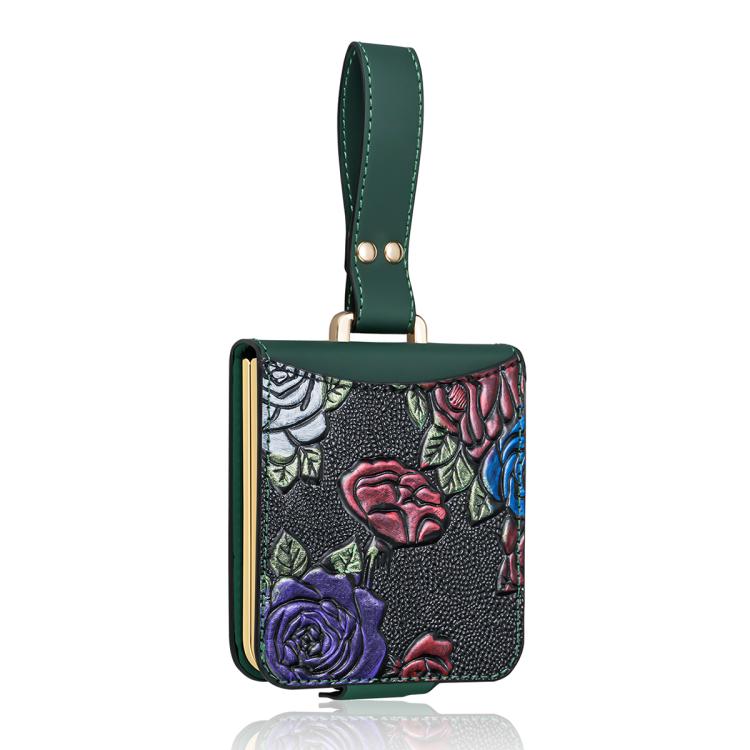 Kryt Flower Case zelený – Samsung Galaxy Z Flip 8 | Levné Kryty | Levné Kryty | Levné Kryty