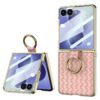 Peněženkové pouzdro Diamond Card case fialové – Samsung Galaxy Z Flip 8 | Levné Kryty | Levné Kryty | Levné Kryty