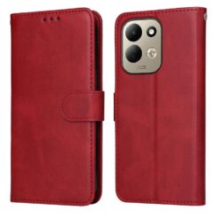 Peněženkové pouzdro Classic Leather case červené – Xiaomi Redmi 17