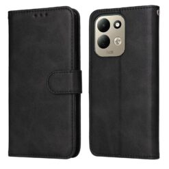 Peněženkové pouzdro Classic Leather case černé – Xiaomi Redmi 17