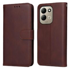 Peněženkové pouzdro Classic Leather case hnědé – Xiaomi Redmi 17