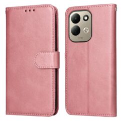 Peněženkové pouzdro Classic Leather case růžové – Xiaomi Redmi 17