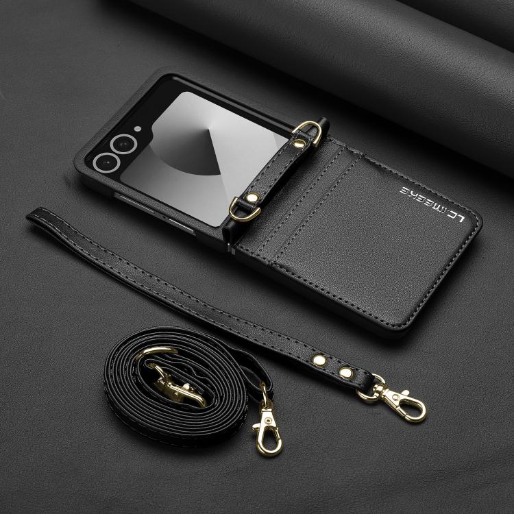 Peněženkové pouzdro Imeeke černé – Samsung Galaxy Z Flip 8 | Levné Kryty | Levné Kryty | Levné Kryty