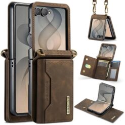 Peněženkové pouzdro Smart Wallet hnědé – Samsung Galaxy Z Flip 8