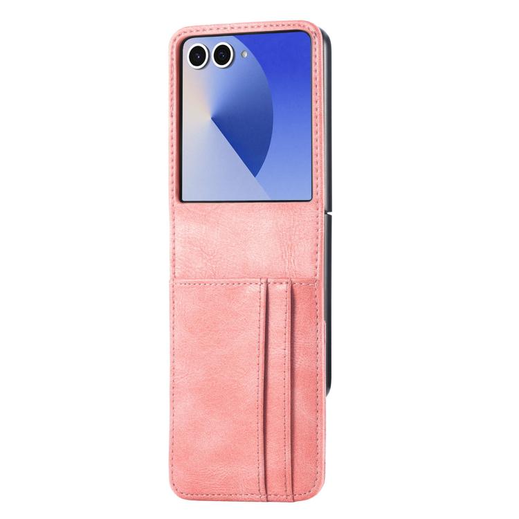 Peněženkové pouzdro Storm Leather case růžové – Samsung Galaxy Z Flip 8 | Levné Kryty | Levné Kryty | Levné Kryty