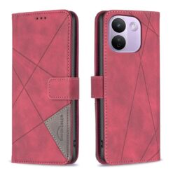 Knížkové pouzdro Rhombus červené – Xiaomi Redmi Note 17 Pro Max | Levné Kryty | Levné Kryty | Levné Kryty