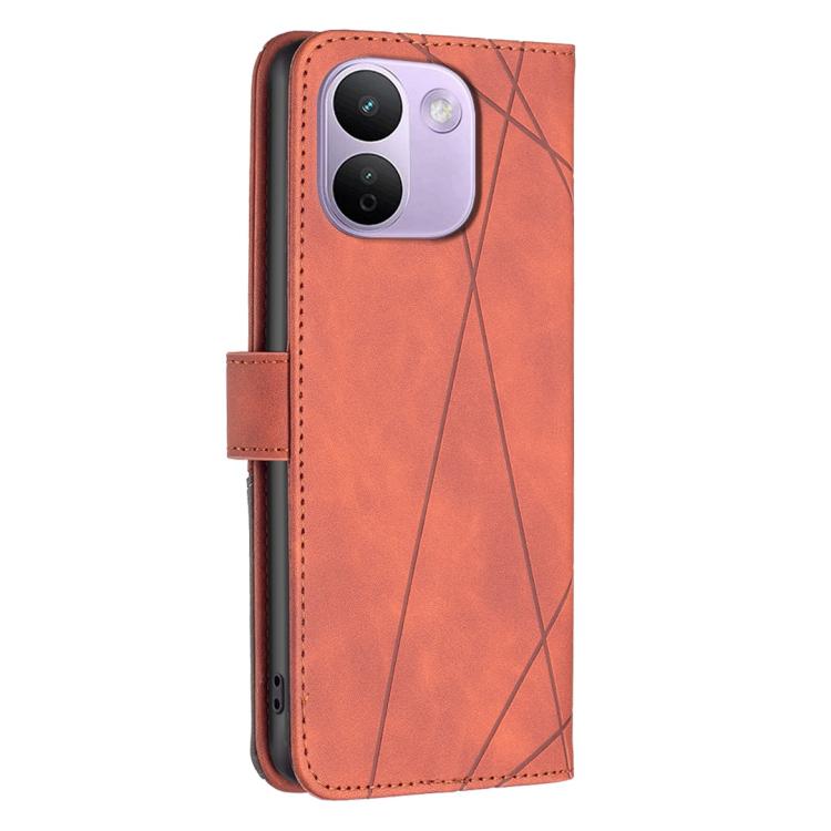 Knížkové pouzdro Rhombus hnědé – Xiaomi Redmi Note 17 Pro Max | Levné Kryty | Levné Kryty | Levné Kryty