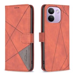 Knížkové pouzdro Rhombus hnědé – Xiaomi Redmi Note 17 Pro Max | Levné Kryty | Levné Kryty | Levné Kryty