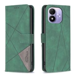 Knížkové pouzdro Rhombus zelené – Xiaomi Redmi Note 17 / Redmi Note 17 5G | Levné Kryty | Levné Kryty | Levné Kryty