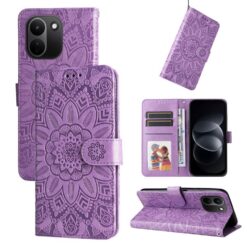 Alternative view of Peněženkové pouzdro Embossing Pattern Slunečnice fialové – Xiaomi Redmi Note 17 Pro Max
