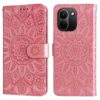 Peněženkové pouzdro Embossing Pattern Slunečnice zelené – Xiaomi Redmi Note 17 Pro Max | Levné Kryty | Levné Kryty | Levné Kryty