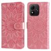 Peněženkové pouzdro Embossing Pattern Slunečnice zelené – Xiaomi Redmi Note 17 / Redmi Note 17 5G | Levné Kryty | Levné Kryty | Levné Kryty