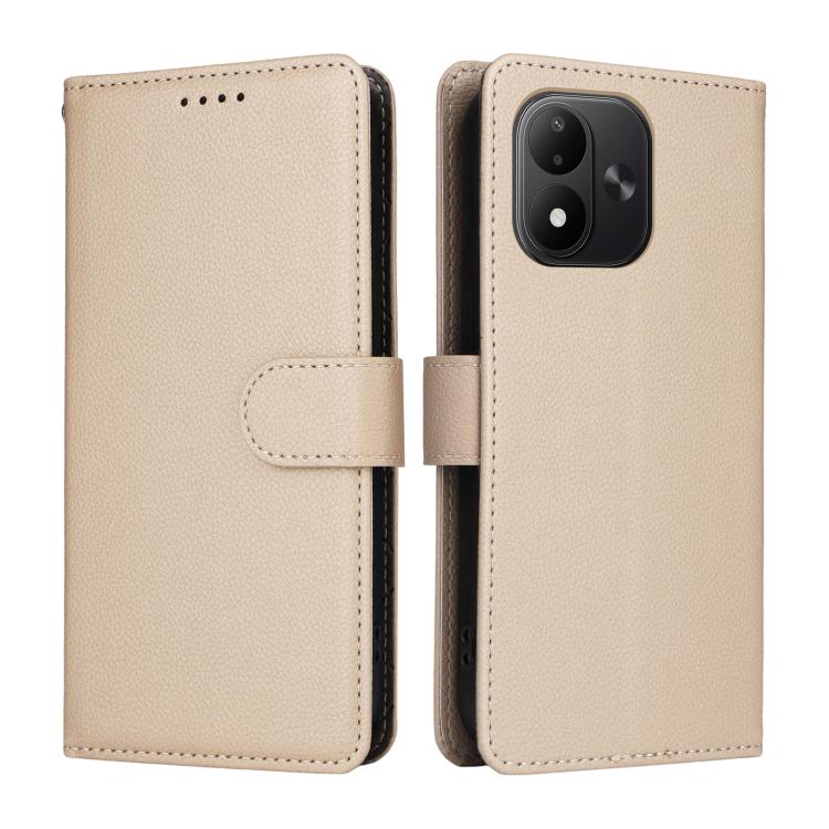 Peněženkové pouzdro Litchi béžové – Xiaomi Redmi Note 17 / Redmi Note 17 5G | Levné Kryty | Levné Kryty | Levné Kryty