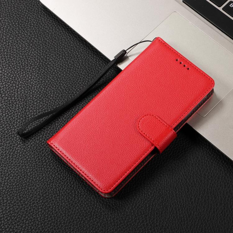 Peněženkové pouzdro Litchi červené – Xiaomi Redmi Note 17 / Redmi Note 17 5G | Levné Kryty | Levné Kryty | Levné Kryty