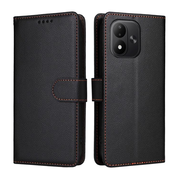 Peněženkové pouzdro Litchi černé – Xiaomi Redmi Note 17 / Redmi Note 17 5G | Levné Kryty | Levné Kryty | Levné Kryty