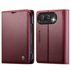 Knížkové pouzdro CaseMe Case bordové – Apple iPhone Duo