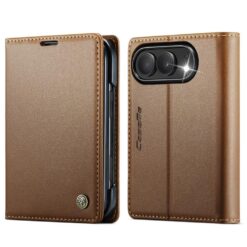 Knížkové pouzdro CaseMe Case hnědé – Apple iPhone Duo