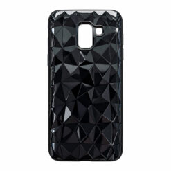 Silikonový kryt Geometric lesklý černý – Samsung Galaxy J6 2018